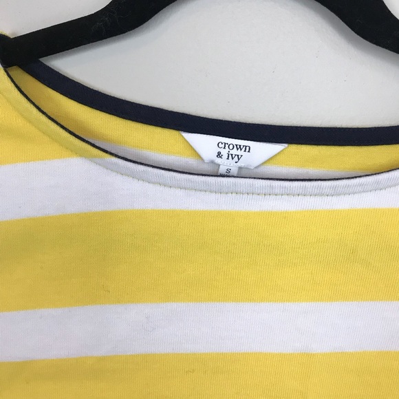 Crown & Ivy | Stripe Yellow T-Shirt Dress - Picture 2 of 6